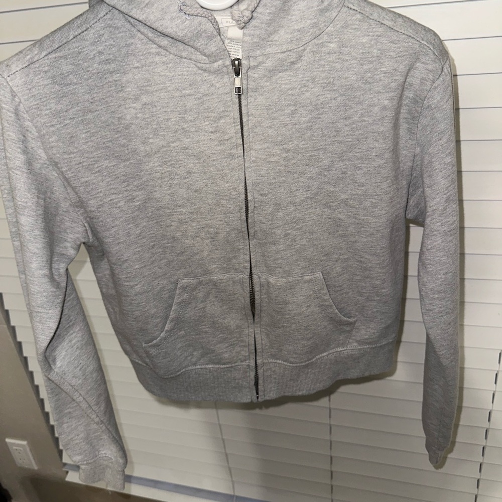Gray Zip-Up Hoodie